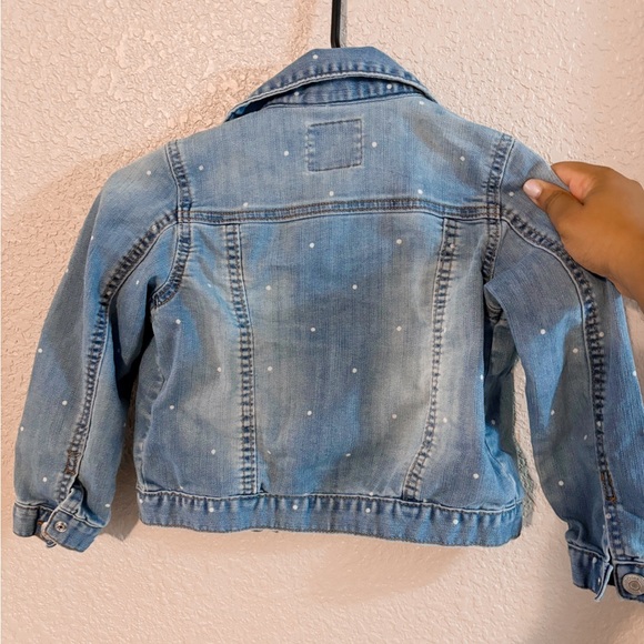 OshKosh Light-Wash Denim Polka Dot Jacket - Picture 3 of 4